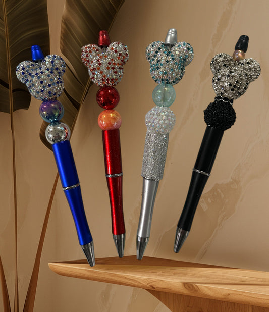 Rhinestone Mouse Head Pen