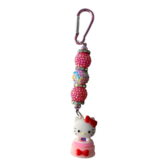 Beaded Cat Keychain